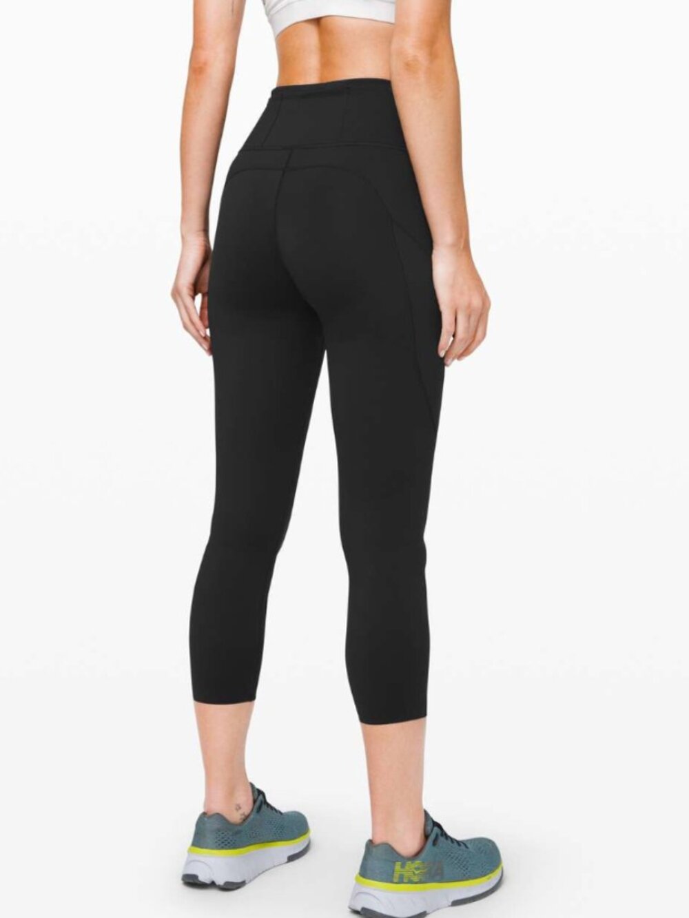 Lululemon Fast and Free High-Rise Crop II 23" Black leggings capri 4